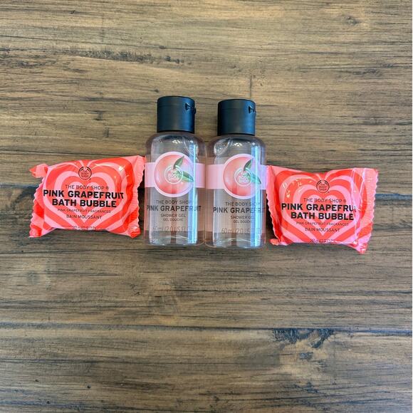 The Body Shop Pink Grapefruit Shower Gel and Bath Bubble x2 - Picture 4 of 4